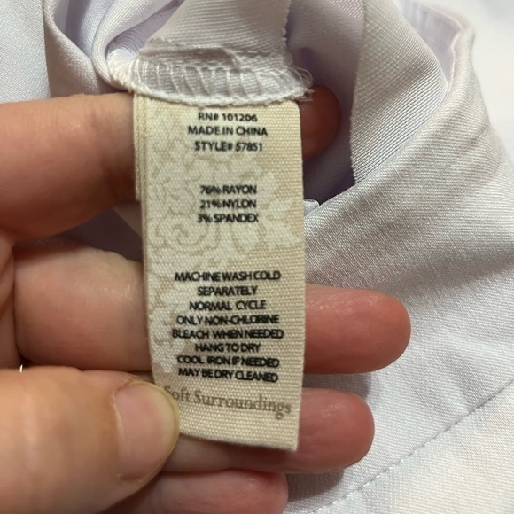 Soft Surroundings White Cropped/ankle Pant Size 2x - Picture 3 of 7